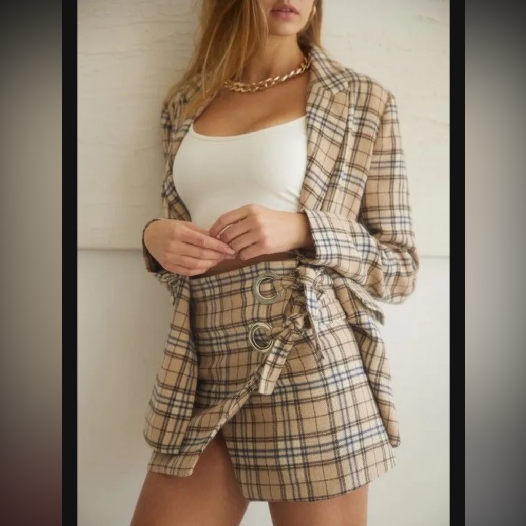 Plaid Tan Skirt